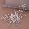 F-0763 Fashion crystal white bead hair band hand-woven leaf hair accessories bridal jewelry
