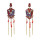 E-5791 Indian Jhumka Earrings for Women Carved Flower Crystal Long Bells Tassel Drop Earring Gypsy Jewelry
