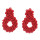 E-5793 Beaded Drop-Shaped Large Round Earrings for Woman