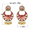 E-5794 Indian Beaded Rhinestone  Drop Dangle Earrings for Women