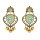 E-5795 Retro Heart-shaped with Tassel Beads Drop Dangle Earrings for Women