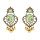 E-5795 Retro Heart-shaped with Tassel Beads Drop Dangle Earrings for Women