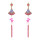 E-5796 Bohemian colored stone gold chain long tassel fan-shaped crystal earrings Gypsy gift jewelry