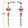 E-5796 Bohemian colored stone gold chain long tassel fan-shaped crystal earrings Gypsy gift jewelry
