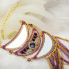 N-7373 Indian Vintage Gold Alloy Crystal Beads Mirror Pendant Necklaces for Women Bohemian Gypsy Party Jewelry