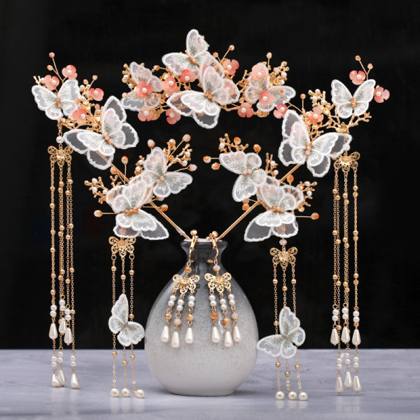 F-0767 New fringe costume Hanfu headdress suit ladies fairy hair accessories ancient style hair accessories
