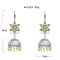 E-5805 Indian Pentagram Rhinestone Bell Drop Earrings for Women