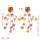 E-5810 Cute Girl Crystal Acrylic Beads Flower Drop Earrings for Women Bridal Wedding Party Jewelry Gift