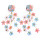 E-5810 Cute Girl Crystal Acrylic Beads Flower Drop Earrings for Women Bridal Wedding Party Jewelry Gift