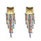 E-5811 Fashion shiny crystal tassel earrings Jewelry