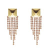 E-5811 Fashion shiny crystal tassel earrings Jewelry