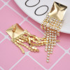 E-5811 Fashion shiny crystal tassel earrings Jewelry