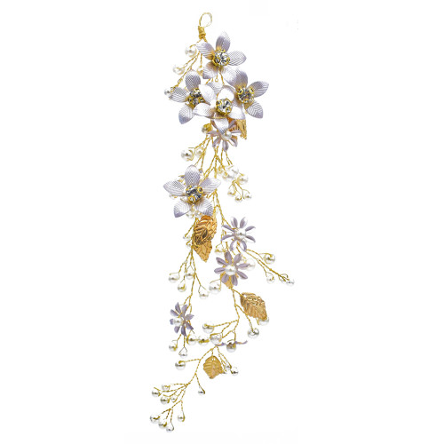 F-0769 Fashion Gold pear crystal leaf flower hair band wedding dress accessories bridal accessories