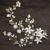 F-0769 Fashion Gold pear crystal leaf flower hair band wedding dress accessories bridal accessories
