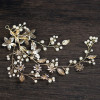 F-0769 Fashion Gold pear crystal leaf flower hair band wedding dress accessories bridal accessories