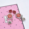 E-5816 Fashion Crystal Flowers Bells Drop Dangle Earrings for Women Jewelry