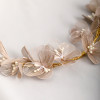 F-0770 Korean Style Women Gold Wired Flower Headbands Bridal Wedding Hair Accessories