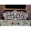 F-0771 New Arrival Baroque Big Rhinestone Crystal Beaded Bride Crown Headband Tiara Wedding Headpiece Headband
