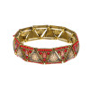 B-1034 Vintage Triangle Rhinestone Elastic Band Bracelet