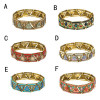 B-1034 Vintage Triangle Rhinestone Elastic Band Bracelet
