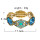 B-1033 Vintage Geometric Colorful Rhinestone Elastic Band Bracelet Jewelry