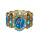 B-1035 Vintage Colorful Rhinestone printed Elastic Band Bracelet Jewelry