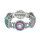 B-1036 Vintage color rhinestone elastic band knitted wristband women gift bracelet jewelry