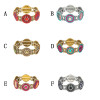 B-1036 Vintage color rhinestone elastic band knitted wristband women gift bracelet jewelry