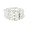 B-1037 Elegant 3 Layers Simulated Pearl Beads Statement Bracelets for Women Girl Summer Party Jewelry Gift
