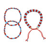B-1038 Adjustable Braided Rope Acrylic Bead Bracelet Set