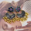 E-5766 Bohemian style glaze with diamonds golden tassels flower retro earrings female gift jewelry