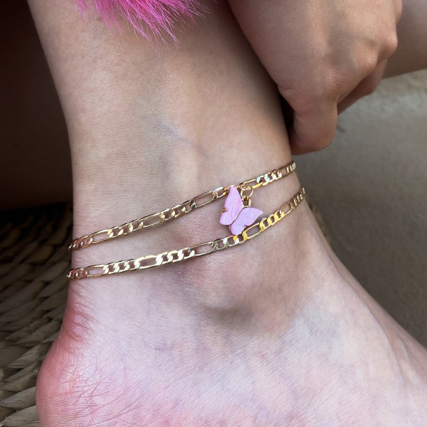 B-1044 Fashionable summer beach sexy and charming butterfly Pendant anklets