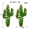 E-5830 Fashion Cute Crystal  Green Acrylic Cactus Shape Drop Earrings for Women Girl Summer Party Jewelry Gift