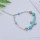 B-1045 Geometry Style Green Beads Adjustable Chain Bracelet for Woman