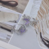 E-5831 Gold/Silver Multilevel Three-dimensional Butterfly Crystal Earrings Women Gift Jewelry