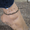 B-1046 Fashion summer beach sexy and charming Rhinestone handmade weave anklets