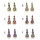 E-5833 Indian Pattern Rhinestone Pearl Tassel Drop Dangle Earrings