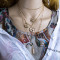 N-7384 Multilayers Gold Chain Figure Coin Pendant Necklaces & Pendant Bohemian Jewelry Gift