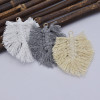 E-5840 1pairs Bohemian multi-color Silk cotton Knot Leaf Leaf Earrings Women's DIY leaves tassel Earrings