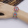 B-1049 Fashion Retro Style Colorful Rhinestone Butterfly pattern Flower Shaped Elastic Bracelet Jewelry