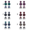 E-5844 6 Color Jhumki Silver with Multicolor Enamel  Beads Bell Tassel Jhumka Earrings for Women