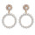 E-5843 Fashion Geometric Exaggerated Circle Diamond Pearl Flowers Earrings