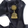 E-5845 Vintage ethnic style Gold Silver alloy long tassel bell bead Jhumka Earrings for Women