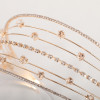 F-0764 Fashion silver crystal alloy star Multi-layer hair band hair accessories bridal jewelry