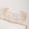 F-0764 Fashion silver crystal alloy star Multi-layer hair band hair accessories bridal jewelry