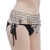N-7389 Bohemian metal alloy butterfly carved flower bell tassel dance waist chain ethnic style woman beach sexy body chain Jewelry