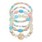 B-1051 4Pcs/Set Boho Style Beaded Adjustable Bracelets For Women Charming Jewelry Accessory