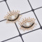 E-5851 Vintage gold long eyelashes crystal color stone eyes earrings party jewelry earrings