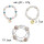 B-1055 3Pcs/Set Boho Beaded heart-shape pendant Bracelets Charming Jewelry Accessory
