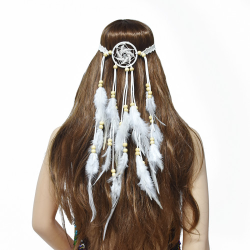F-0776 Fashion Handmade Ethnic Feather Hairbands Women Boho Hairband Hair Accessory